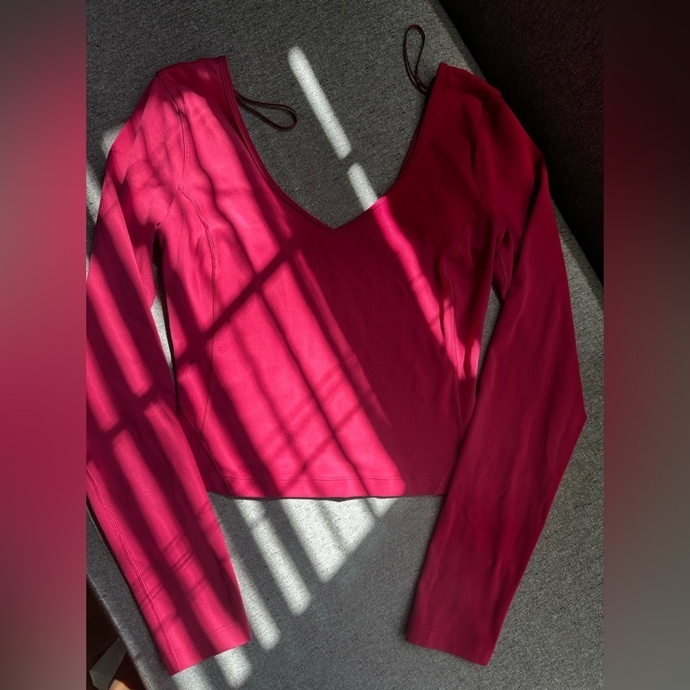 Lululemon Align Women's Burgundy  Crop-top Size 2 - Picture 4 of 9